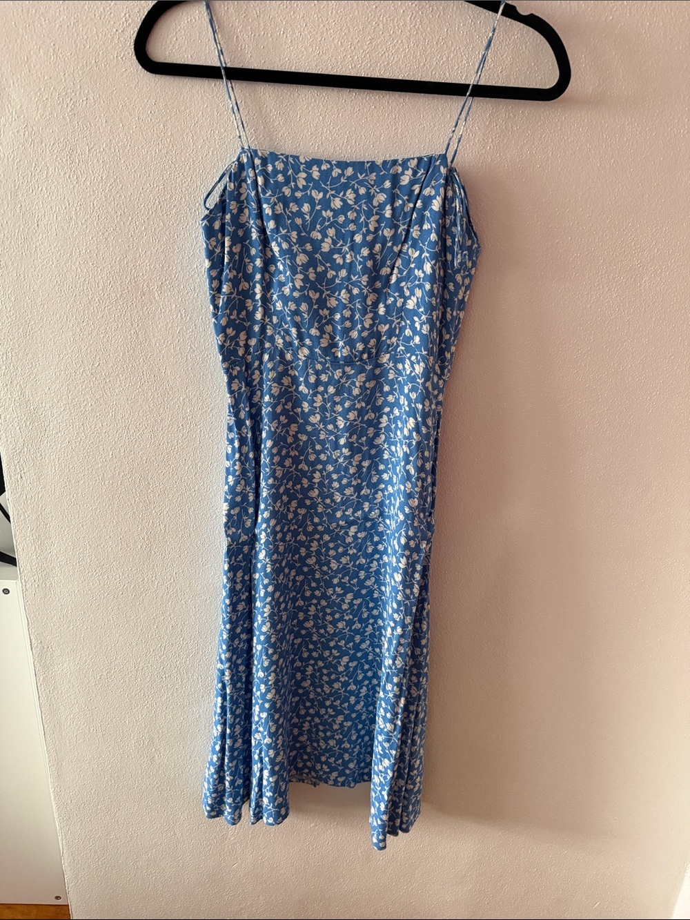 Reformation Blue and White Floral Dress